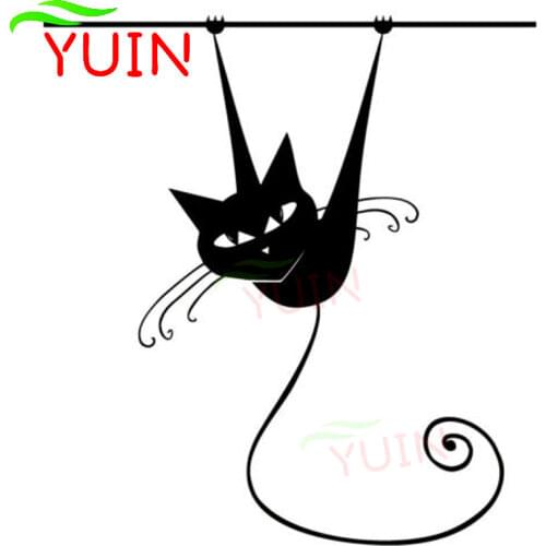 Siamese Cat on The Branch Funny Animal Decals Body Window Decoration PVC Waterproof Sunscreen Sticker Can Be Customized Color