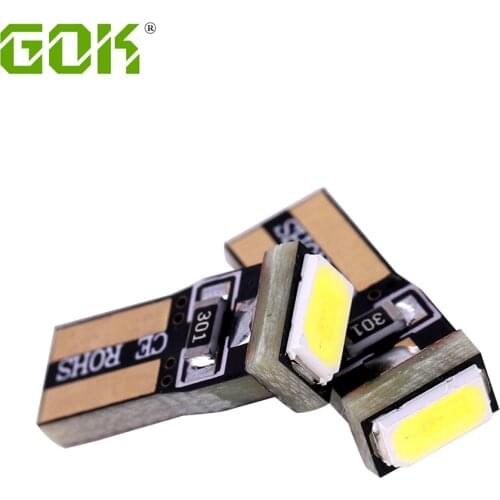 10pcs T5 1 SMD 5730 Auto LED Gauge Dashboard Bulbs License plate Lamp Car Canbus Error Free Instrument lights For DC 12V White