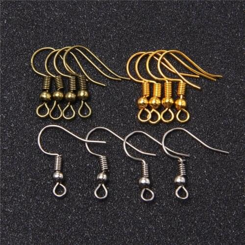 100pcs/lot 1.5x2cm Earring Findings Earring Clasps Hooks For DIY Jewelrys Making Accessoriy Alloy Hook Earwire Jewelry Wholesale