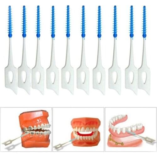 40Pcs Interdental Brush Dental Floss Teeth Oral Clean Double Head Toothpick AdultsToothBrush Dental Oral Care Tools