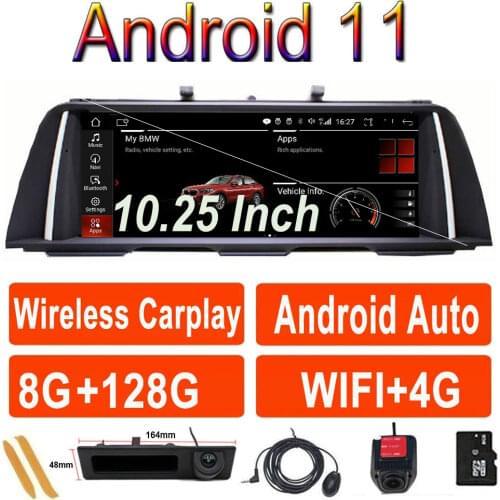 10.25” 6+128G Android 10 Car Radio Stereo Multimedia Player GPS Navigation for BMW 5 Series F10 F11 2010-2016 CIC NBT system