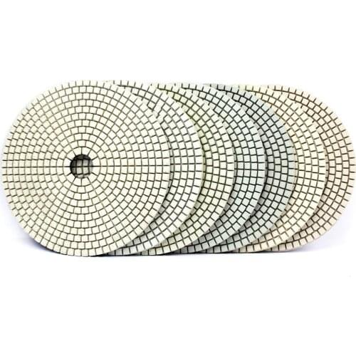 7PCS 6 Inch 146mm Diamond Polishing Pad Wet For Concrete Granite Marble Stone Grinding Disc