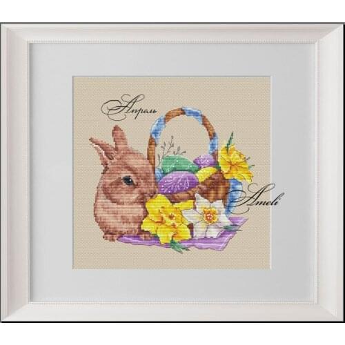 April Bunny 30-29 Counted Cross Stitch 11CT 14CT 18CT DIY Chinese Cross Stitch Kits Embroidery Needlework Sets