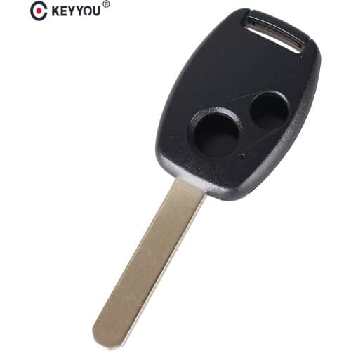 KEYYOU 10X 2 Buttons Remote Key Shell fit for HONDA Accord Civic CRV Pilot Fit Replacement Fob 2 BTN Key Case