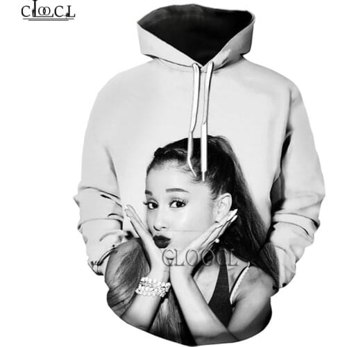 HX Singer Ariana Grande 3D Print Hoodie Oversized Men Women Tracksuit Pullover Fashion Casual Harajuku Hoodies Drop Shipping