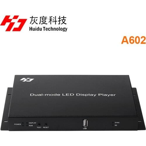Huidu new design HD-A602 player box controller with hdmi rj45 usb led controller led screen display player box