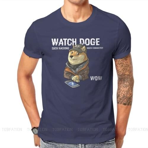 Bitcoin Cryptocurrency Art Watch Dogecoin T Shirt Classic Punk Summer Large Cotton Mens Tees Harajuku Crewneck TShirt