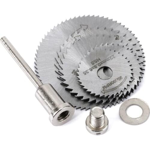 6pcs HSS Saw Blades Rotary Tool Circular Saw Blade Set Mandrel Drill Rotary Tools Dremel Accessories