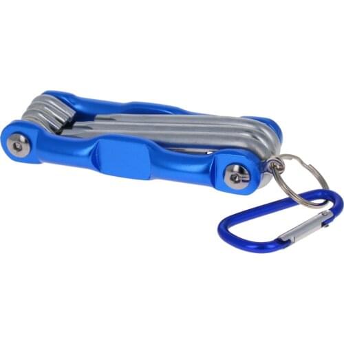 Utoolmart High Quality Hex Key Allen Wrench Set 40 Chromium Matt Plating 8 Fold-up Keys Folding Hexagon Key Wrench Tools 1set