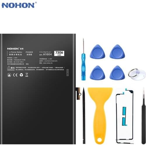 NOHON Tablet Battery For Apple iPad Pro 9.7 inch A1664 Replacement Battery 100% 0 Cycle Lithium Bateria For iPadPro 9.7" 7306mAh