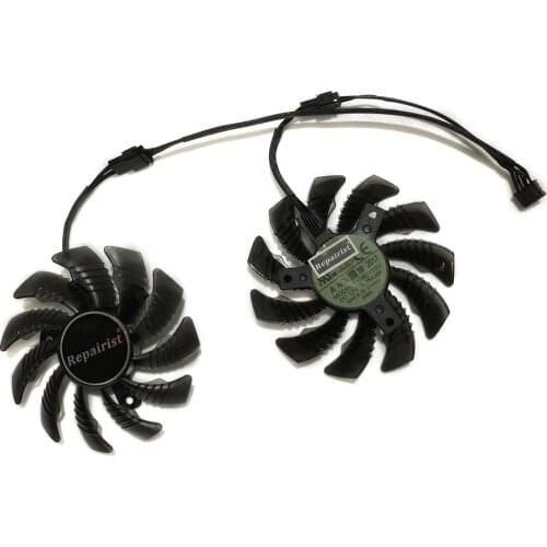 2pcs/set GTX1050Ti GTX1050 GPU VGA Cooler Graphics Fan For GeForce GTX 1050 OC 3G Gigabyte GTX 1050Ti CN 4G Video Card Cooling