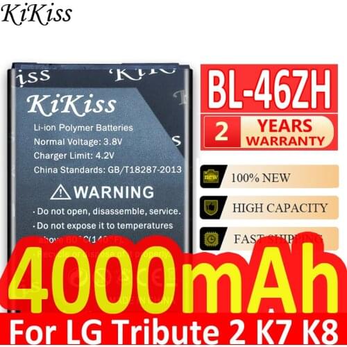 Original KiKiss Battery BL-46ZH for LG AS330 K332 K350N K371 K373 K7 K8 K8V K89 LS675 LS675 M1 M1V MS330 US375 X210 Phone Batery