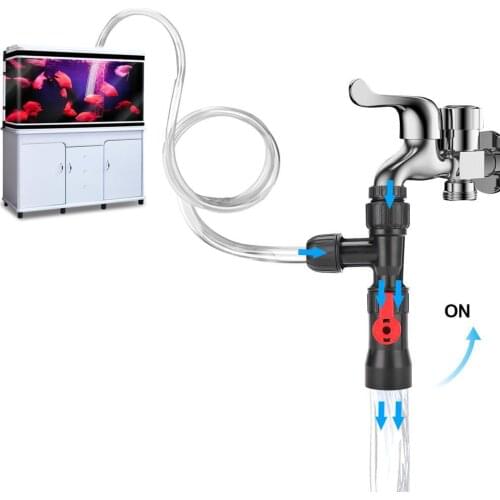 Fish Tank Plastic Water Changer Pump Faucet Type Water Changer Fish Tank Cleaning Plastic