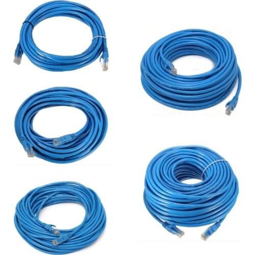 Flat CAT6 Ethernet 100M / 1000Mbps Patch Cable Network RJ45 PLAT In 5M to 50MLength: 50M Cat6