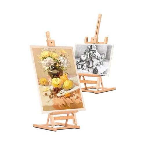 Solid Wood Table Easel Artist Drawing Easel Stand Portable Folding Wooden Art Easel Mini Desk Easel For Painting