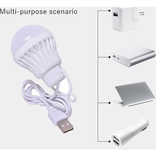 Cold Emergency Reading Outdoor 5W Portable Lamp Light USB Ball Bulb Night LED Random One
