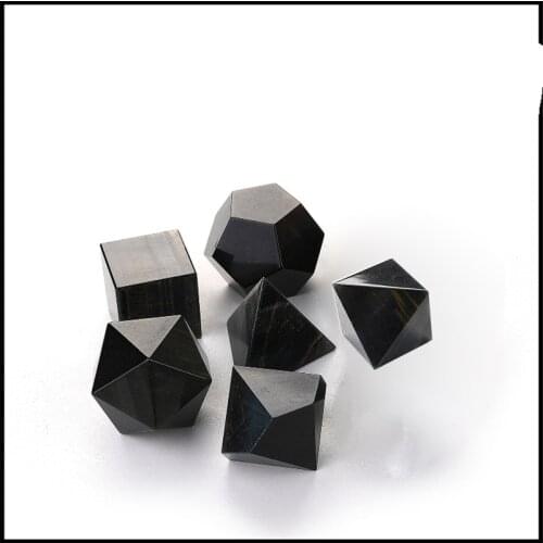 Blue Tiger Stone Digital Creative Polyhedron Set Is Decorated with High-quality Gem Board Game Dice Holiday Gifts