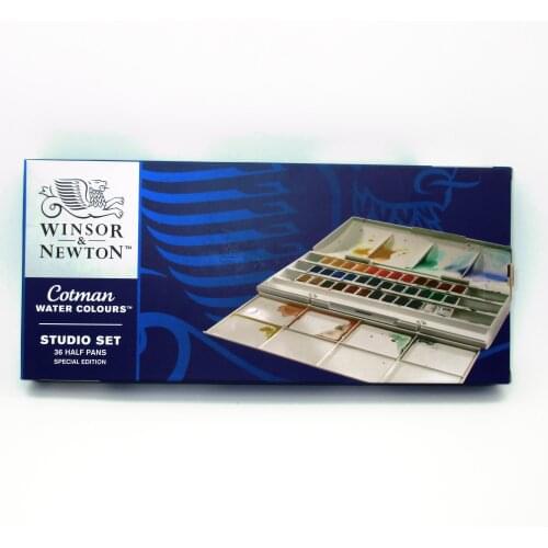 Winsor & Newton Cotman Watercolours STUDIO SET 36 Half Pans Special Edition
