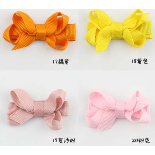 With kids BABY Toddler Accessories Bows clips Hair clip Alligator 1.8" Pin 1.8 inch School GROSGRAIN Girls Mini Ribbon