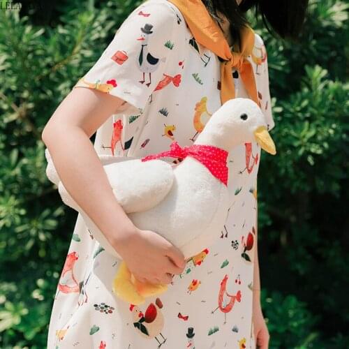 1pcs Simulation Animals Duck White Goose Cartoon Plush Toys Soft Stuffed Pillow Cushion Doll Girl Lovely Bedroom Sofa Decoration