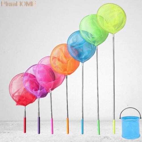 1pc Extendable Kids Catcher Net Butterfly Net Mesh With Anti Slip Grip Fish Insect Catcher Telescopic Catching Bugs Fishing Toy
