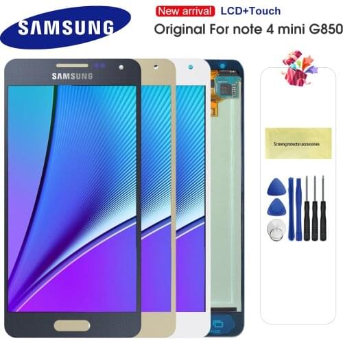 100% Original LCD For Samsung Galaxy Note 4 Mini Alpha G850F G850M LCD Display Touch Screen Digitizer Assembly Repaclement Parts