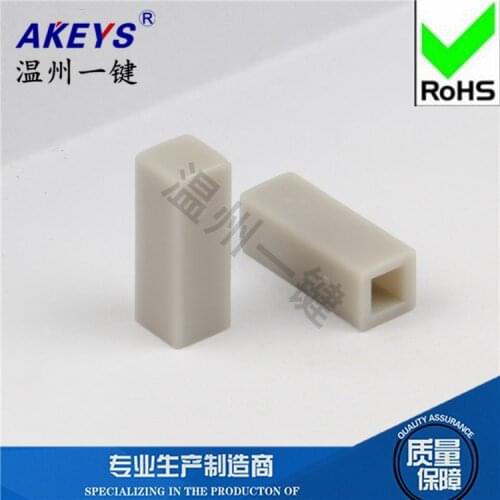 100pcs A13 gray/red button switch hat Straight key switch hat Self-locking switch hat