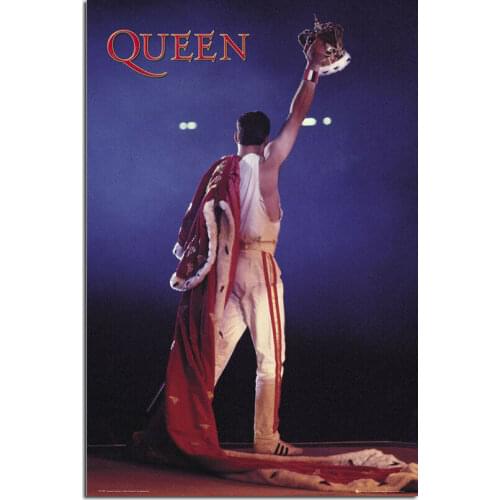 195 Queen Freddie Mercury Crown Official Silk Poster Wall Art Home Decoration Gift