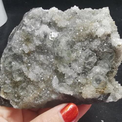 261.7gNatural rare green fluorite quartz mineral specimen stone and crystal healing stone decorative crystal quartz gem