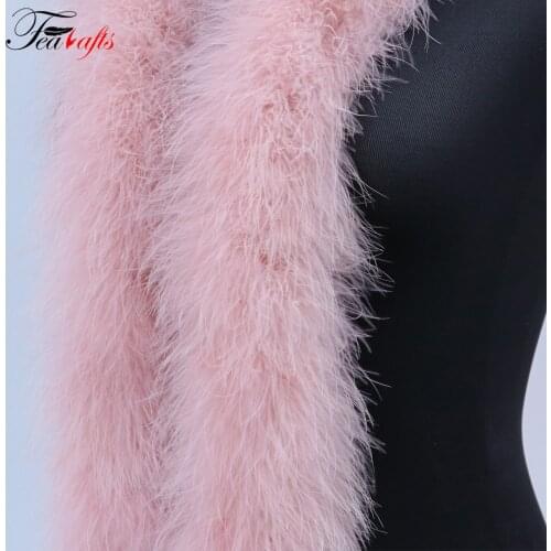50G Pink Marabou Turkey Feathers Boas For Shawl Fluffy Plumas Wedding Dress Decoration Christmas Tree Plumes Feather DIY Crafts