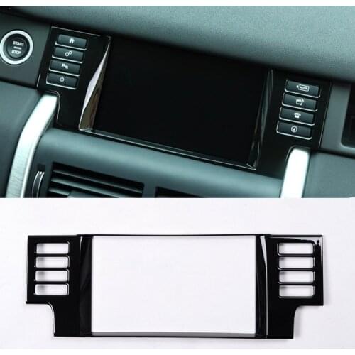 Black Glossy For Land Rover Discovery Sport 2015-2018 Abs Plastic Car Navigation Frame Trim Accessories
