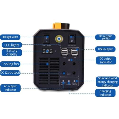 ES-500B Energy Storage Power Solar power INVERTER with lithium battery for travel outdoor use for light and phone charger