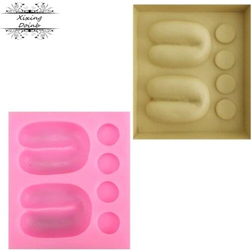 DIY chicken eyes mouth shape decoration silica gel mold cake decoration tool fudge Chocolate Mold