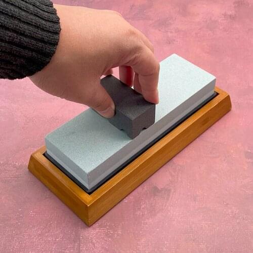 Razor cowhide leather article polishing paste tools sharpening stone water Whetstone Accessories bamboo base Correction Stone