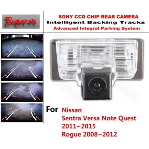 For Nissan Sentra Versa Note Quest Rogue CCD Car Backup Parking Camera Intelligent Tracks Dynamic Guidance Rear View Camera