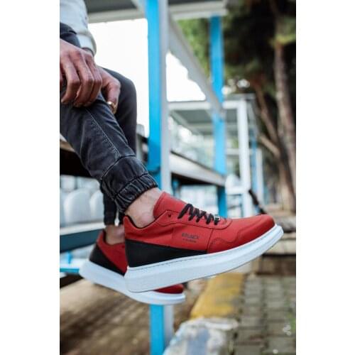 Knack High Outsole Casual Male Suede Shoes Orange Color Flexible Outsole Lace-Up Closure Faux Leather Comfortable Fashion Sports Shoes 040