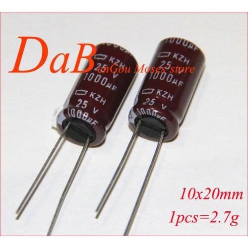 25v 1000uf +/- 20% 100% NCC Original New Capacitance Audio Electrolytic Capacitor Radial 10x20mm