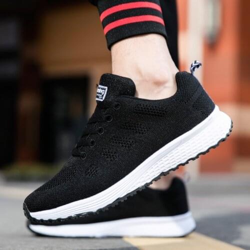Running Shoes Lovers Sneakers Women Outdoor Sport Shoes Comfortable Mesh Walking Jogging Ladies Light Flats Shoes Plus Size 44