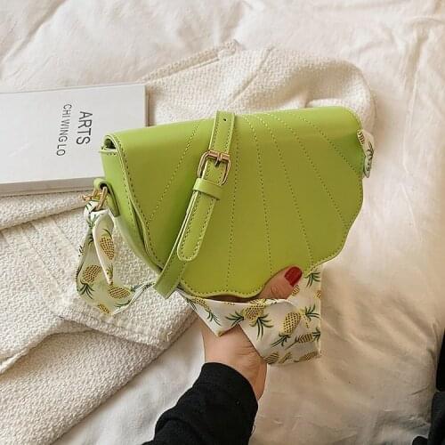 Small Totes With Ribbon Handle Saddle bag 2021 Summer PU Leather Womens Designer Handbag Luxury brand Shoulder Messenger Bag