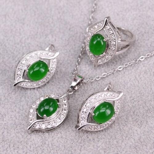 Natural Earrings Set For Women Ring Necklace Women Pendant Bracelets Sets Bridal Jewelry Sets For Women