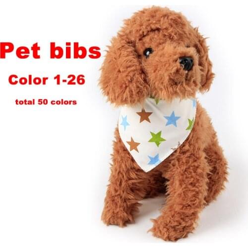 Reversible Cotton Pet Bibs Bandanas Accessories Feeding Cloth for Newborn Dogs Cats Puppy Saliva Towel Scarf Baby Boys Girls Bib