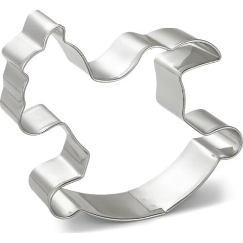 KENIAO Rocking Horse Cookie Cutter for Baby Shower & Birthday Biscuit / Fondant / Pastry Cutter - 7 x 7.5 cm - Stainless Steel