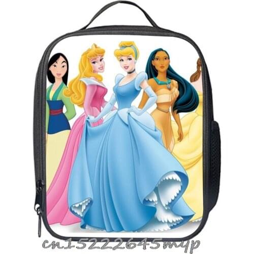 Disney Mickey Mouse Portable Kids Lunch Box Snow White Princess Food Container For Children School Picnic Bento Food Box