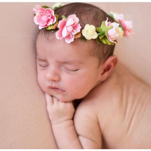 MAYA STEPAN 1PCS Baby Girl Headband Headwear Infant Hair Accessory Cloth Birthday Kids Flower Floral Children Photography Wreath