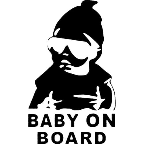 Fashion Lovely Baby On Board Warning Decal Reflective Waterproof Car Window Vinyl Stickers Decals For Motorcycle