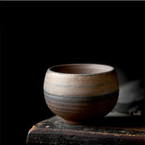 LIZAOTAO Retro Ceramic Teacup Chinese Kungfu Teacup Drinkware Small Tea Cup for Household Use Tea Ceremony Accessories