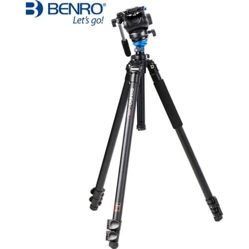 BENRO A2573FS4 Pro Aluminum Tripod Video Tripod Kits With S4 Ballhead Integral Level 3 Section+Carrying Bag Kit, EU duty free