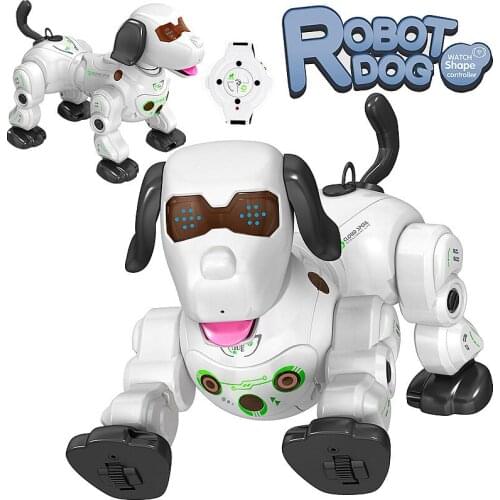 Watch Control Smart Dog RC Robot Spray Dogs Follow Remote control Robots Touch Sense Electronic Kids Boy Toy