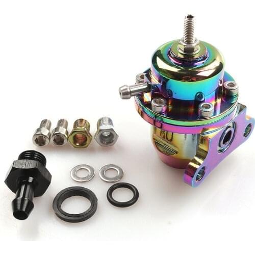1Set Aluminium Car Racing Universal Adjustable Fuel pressure Regulator kits for Honda Accord Civic S2000 Del Sol 25-301BK parts