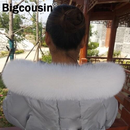 100% High-quality Natural Fox Fur Collar Women Red Grey Fox Fur Scraf 70cm/75*10cm Men Winter Jackets Hooded Accessories Scraves